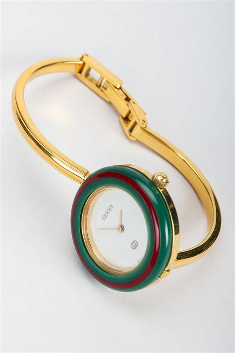 gucci vintage watch bangle|gucci vintage watch changeable bezel.